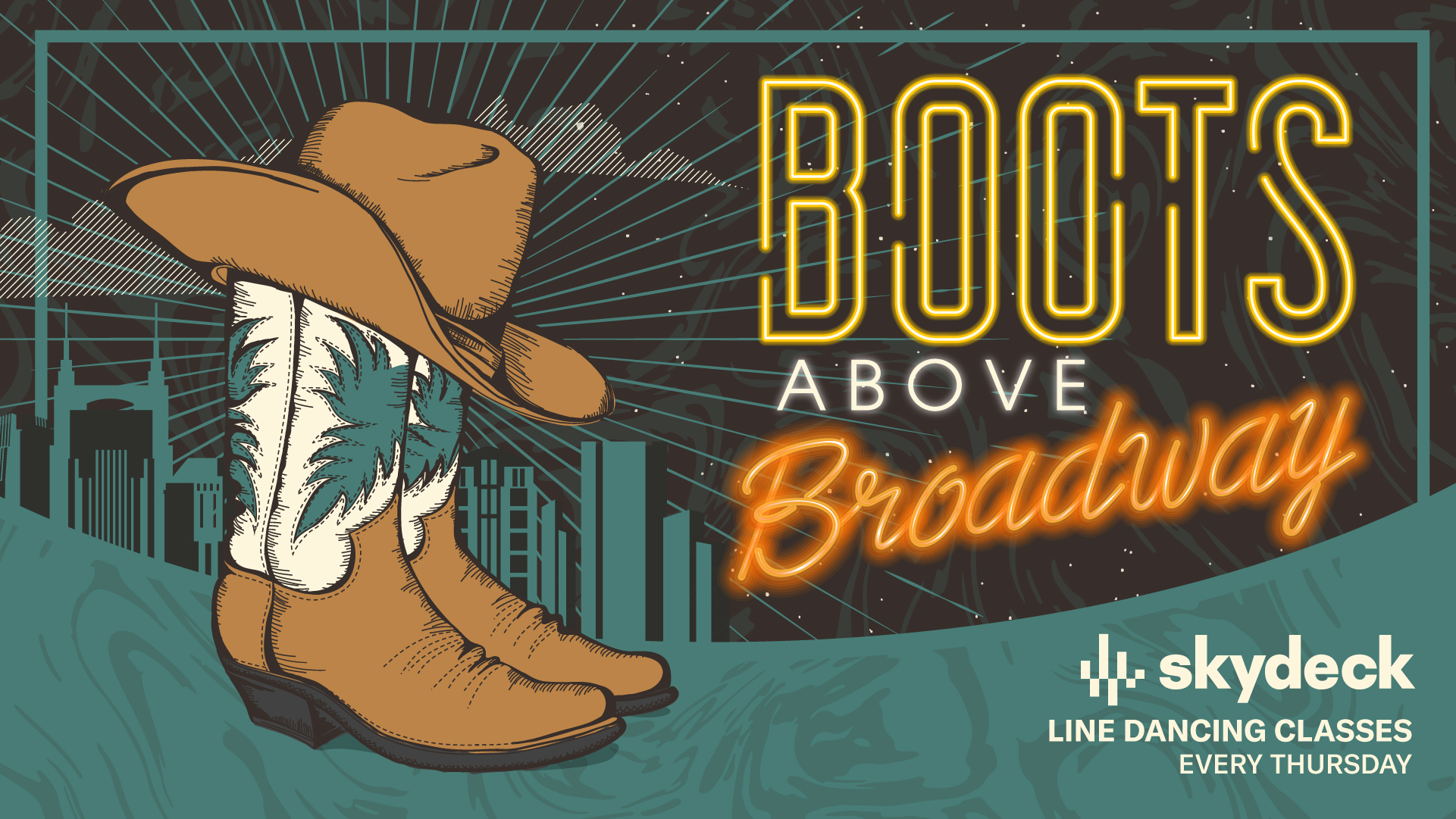 Promo image of CANCELLED - Boots Above Broadway | Line Dancing Lessons