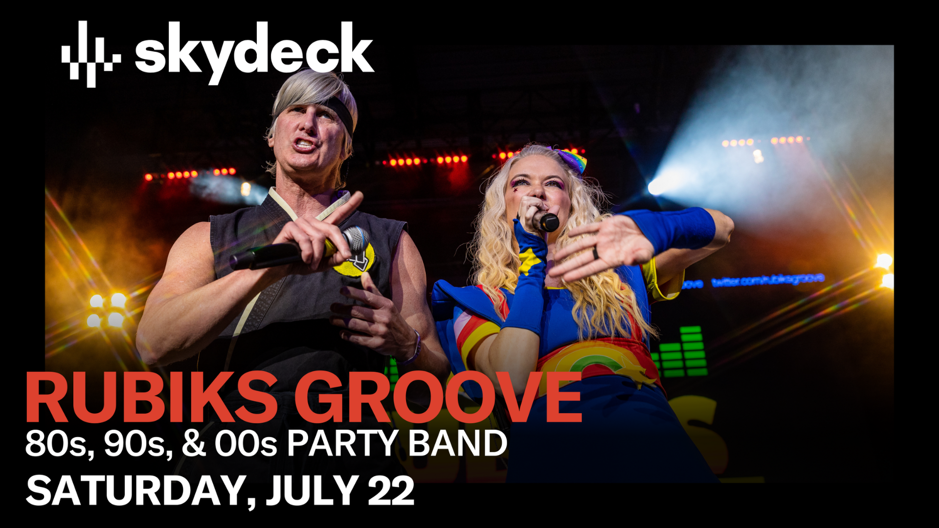 Promo image of 80s, 90s, 00s Party Band: Rubiks Groove on Skydeck