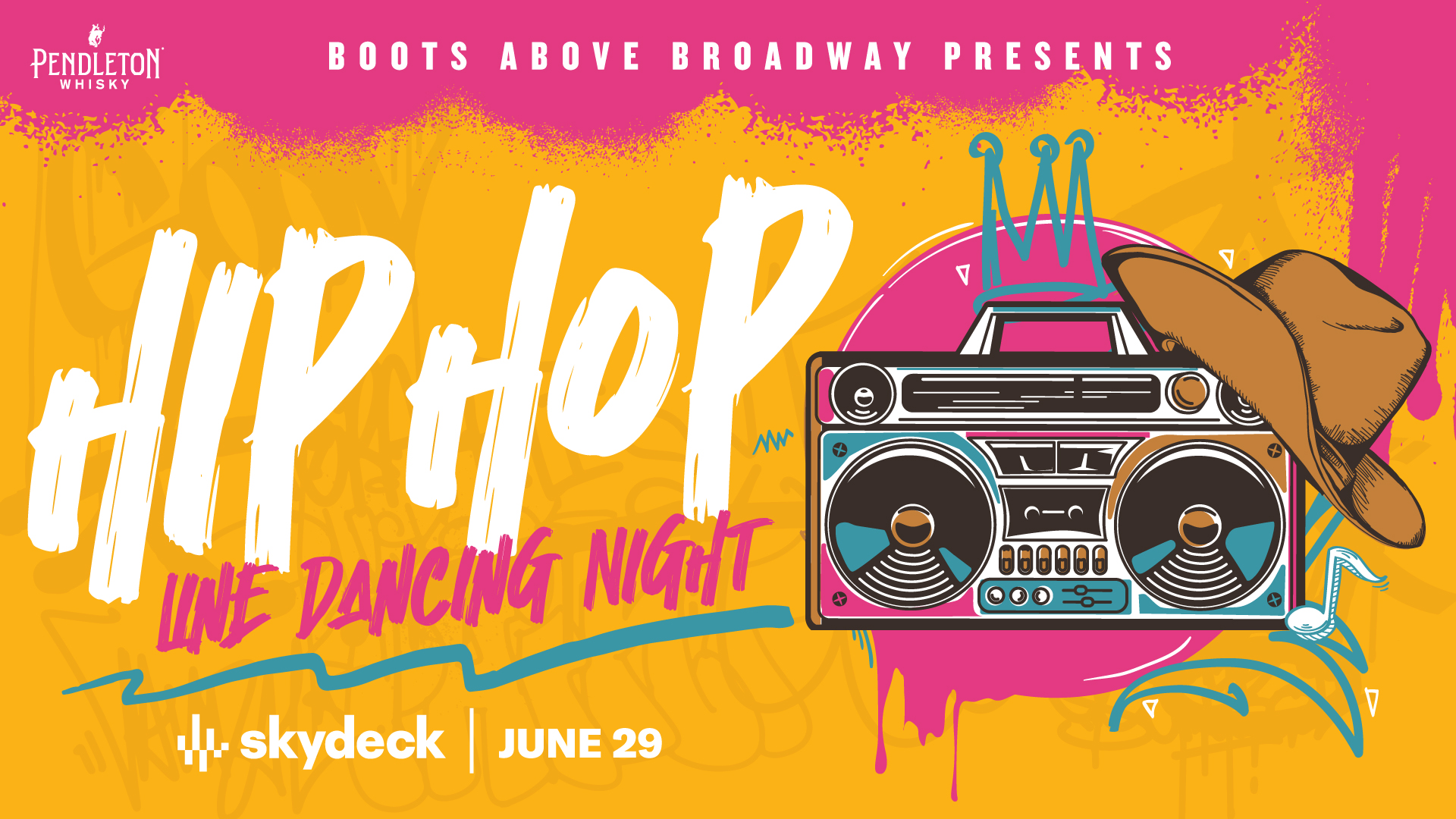 Promo image of Boots Above Broadway | Hip Hop Night