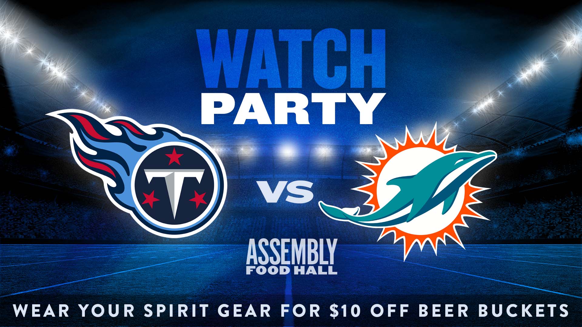 Titans vs. Dolphins Watch Party - hero