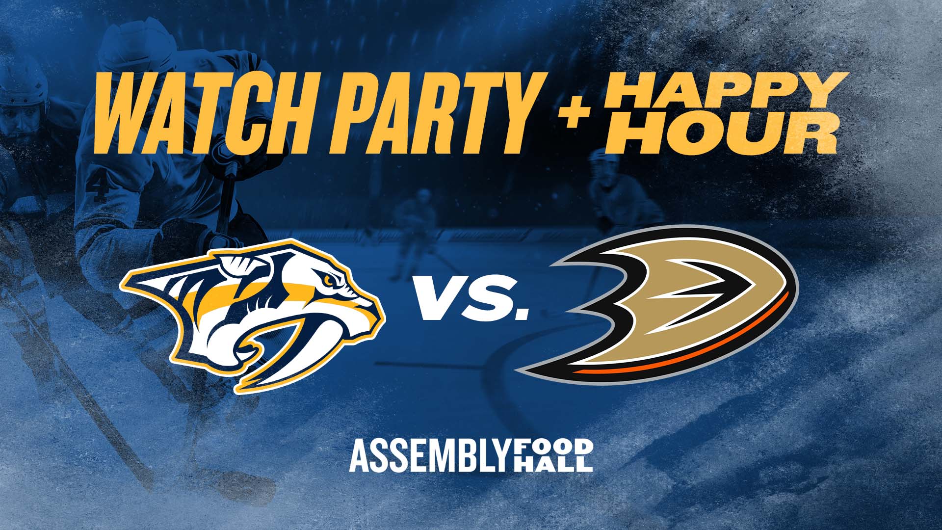 Promo image of Predators vs. Anaheim Ducks | Watch Party & Happy Hour