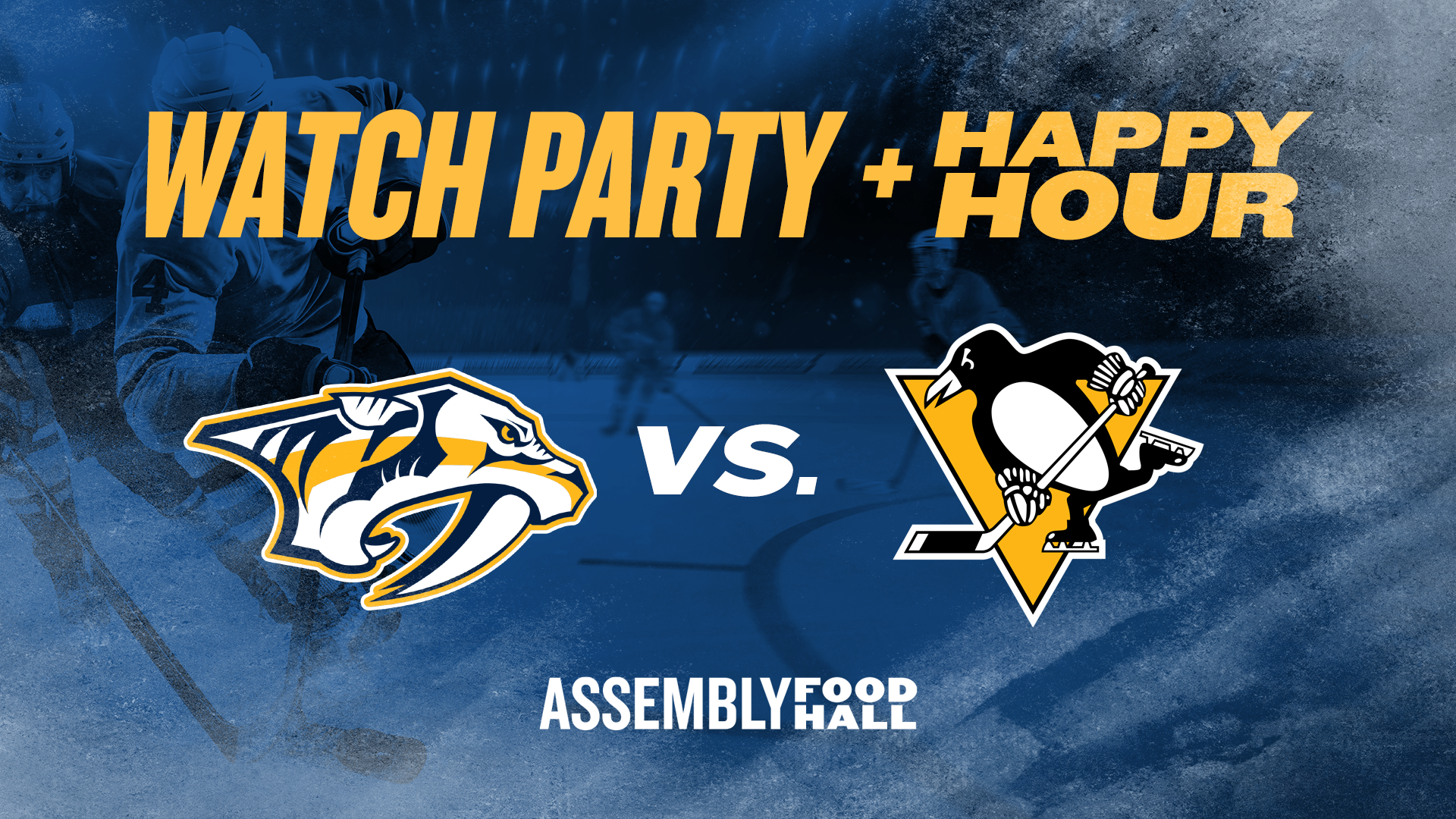 Predators vs. Pittsburgh Penguins | Watch Party & Happy Hour - hero