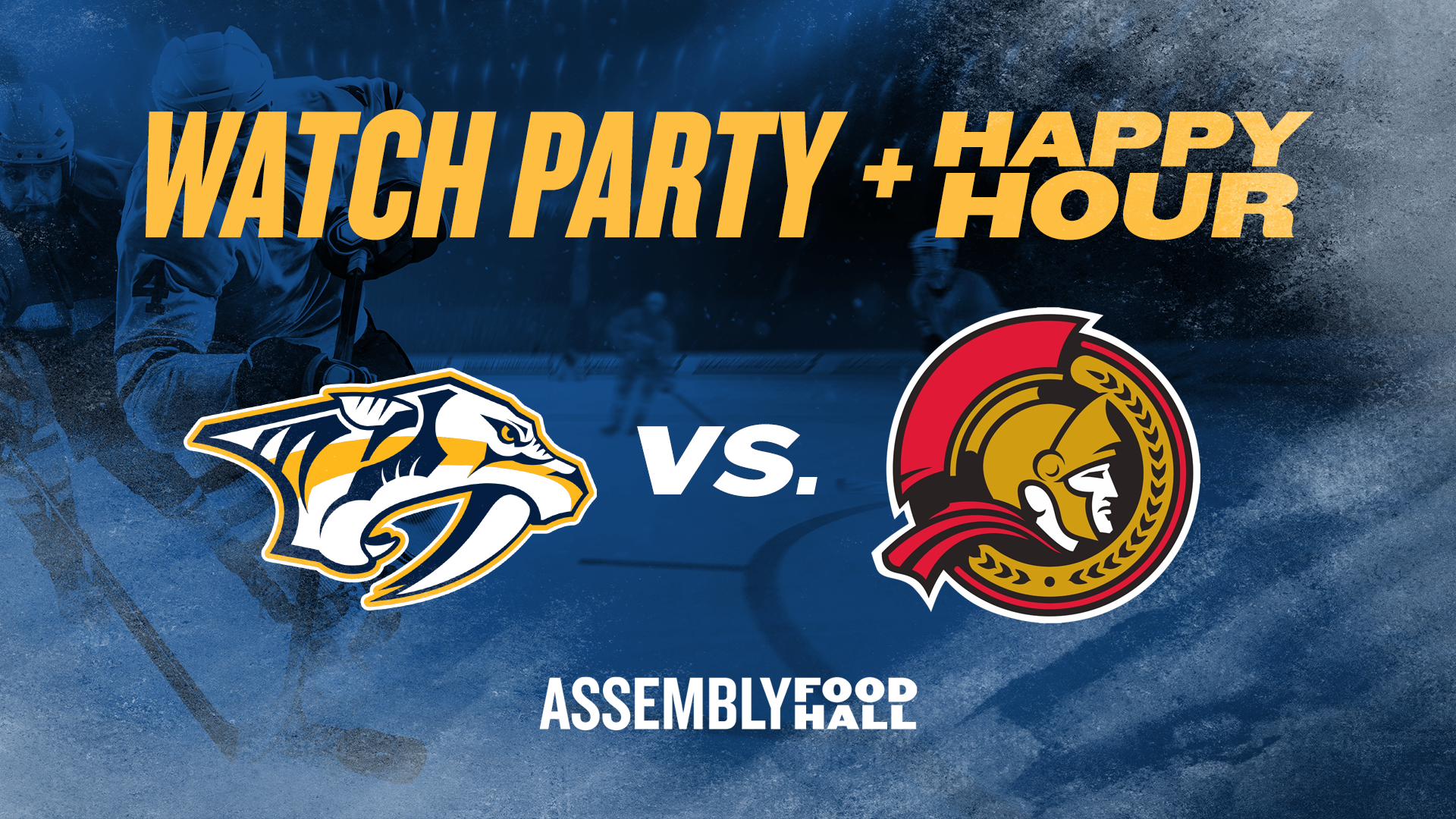 Predators vs Maple Leafs Watch Party and Happy Hour Assembly Food Hall