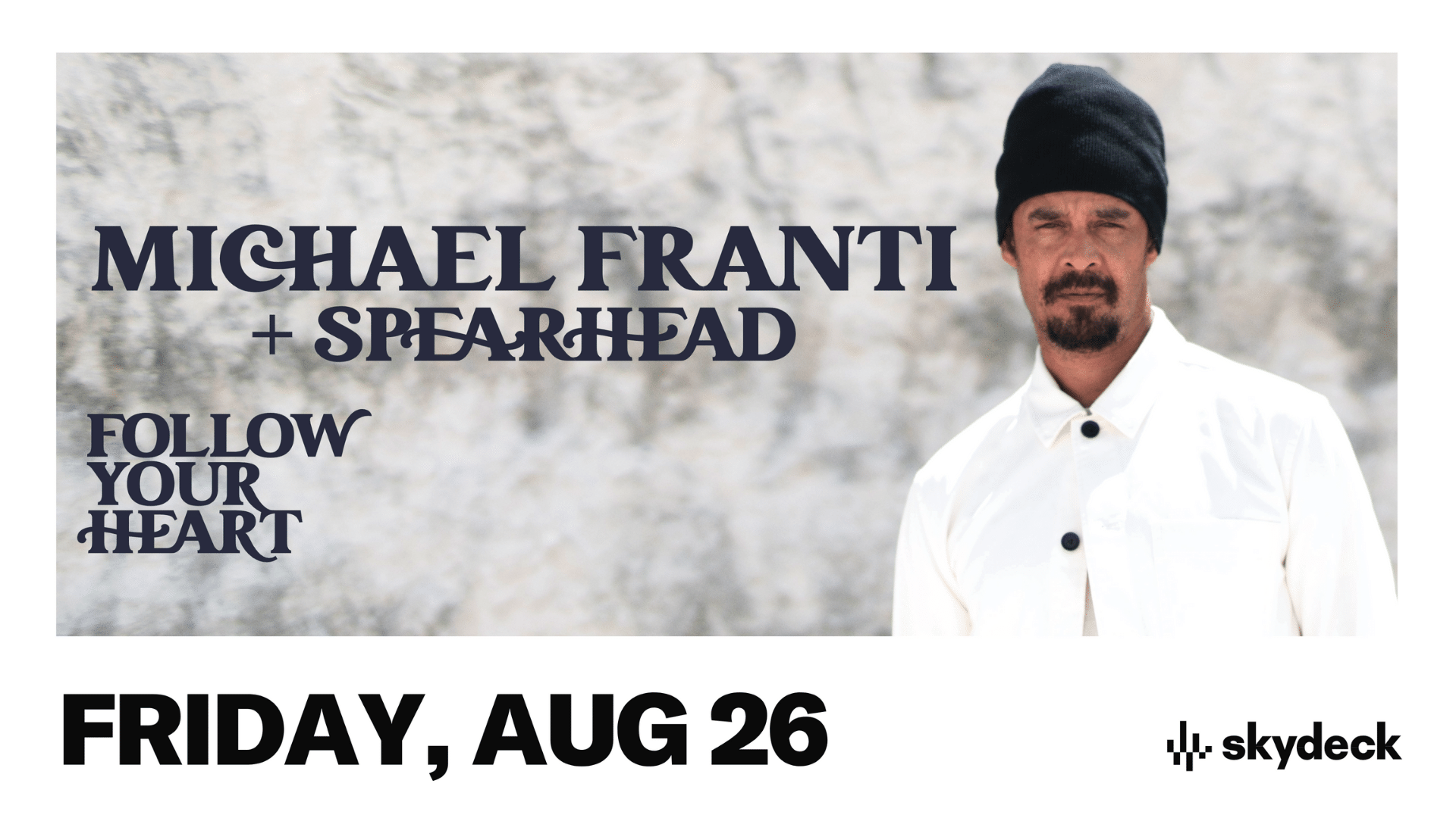 Promo image of Michael Franti & Spearhead on Skydeck