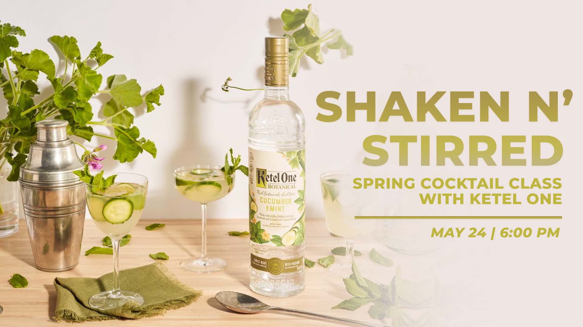 Promo image of Shaken N’ Stirred: Ketel One Cocktail Class