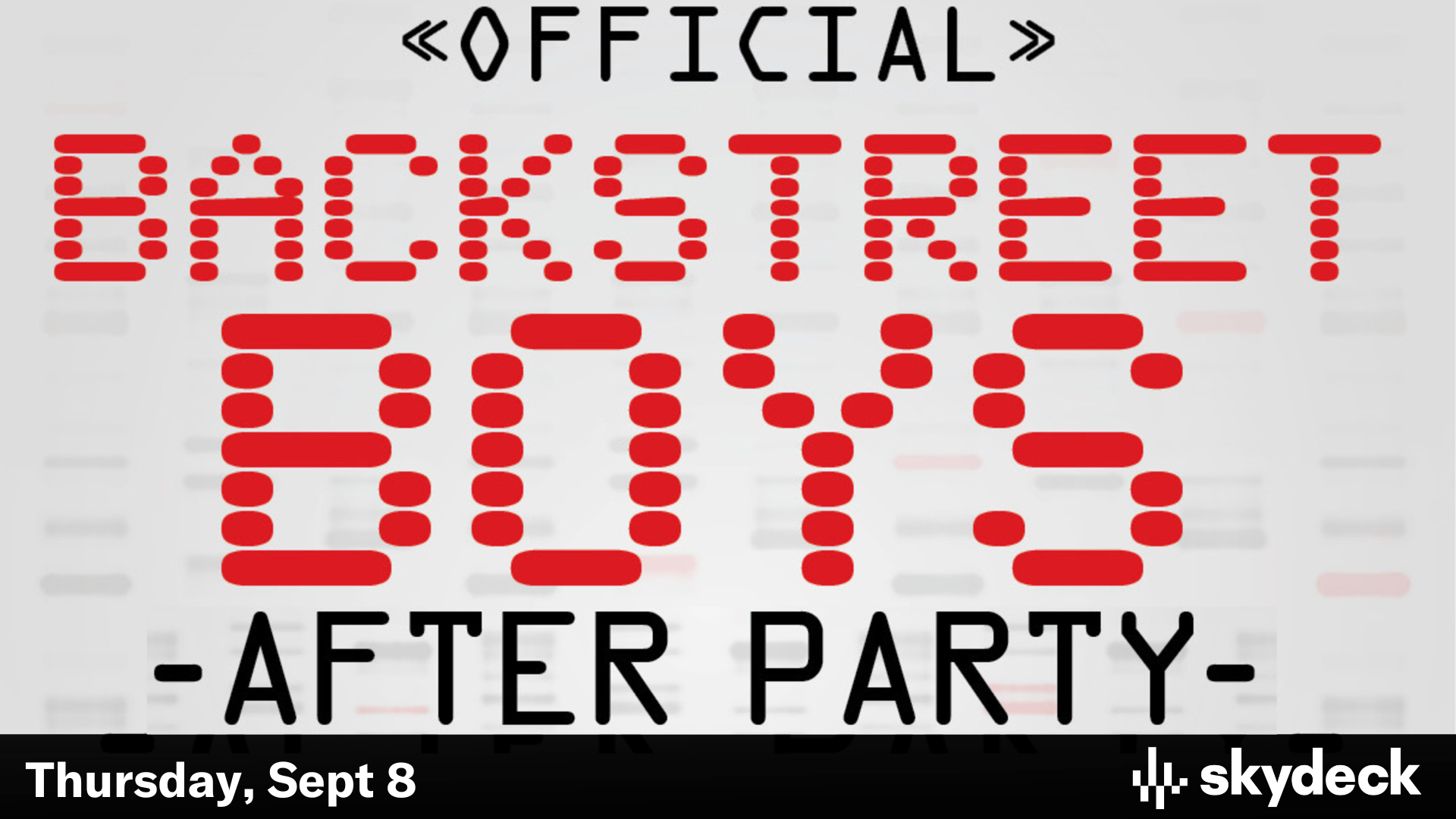 Promo image of Backstreet Boys Official After Party
