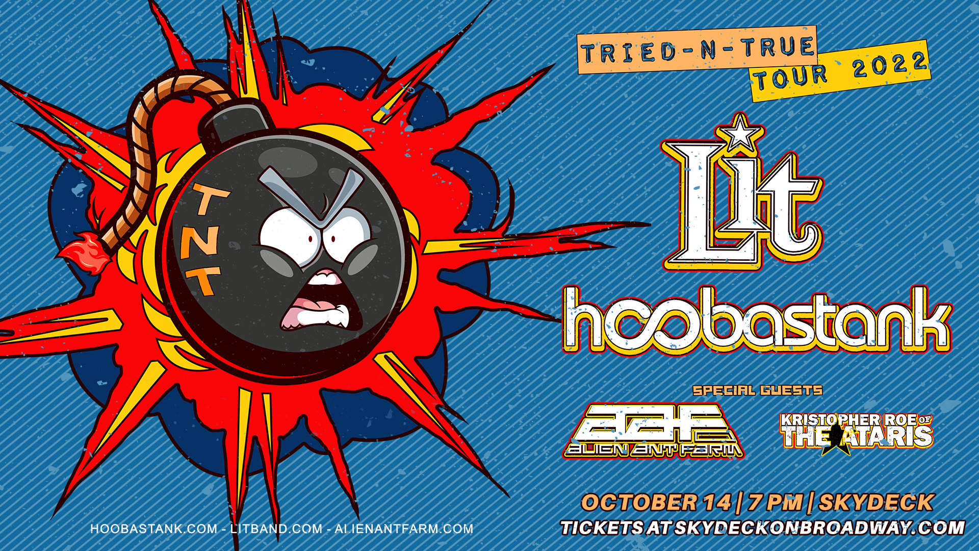 Lit & Hoobastank: Tried & True Tour with special guests Alien Ant Farm and Kris Roe of The Ataris - hero