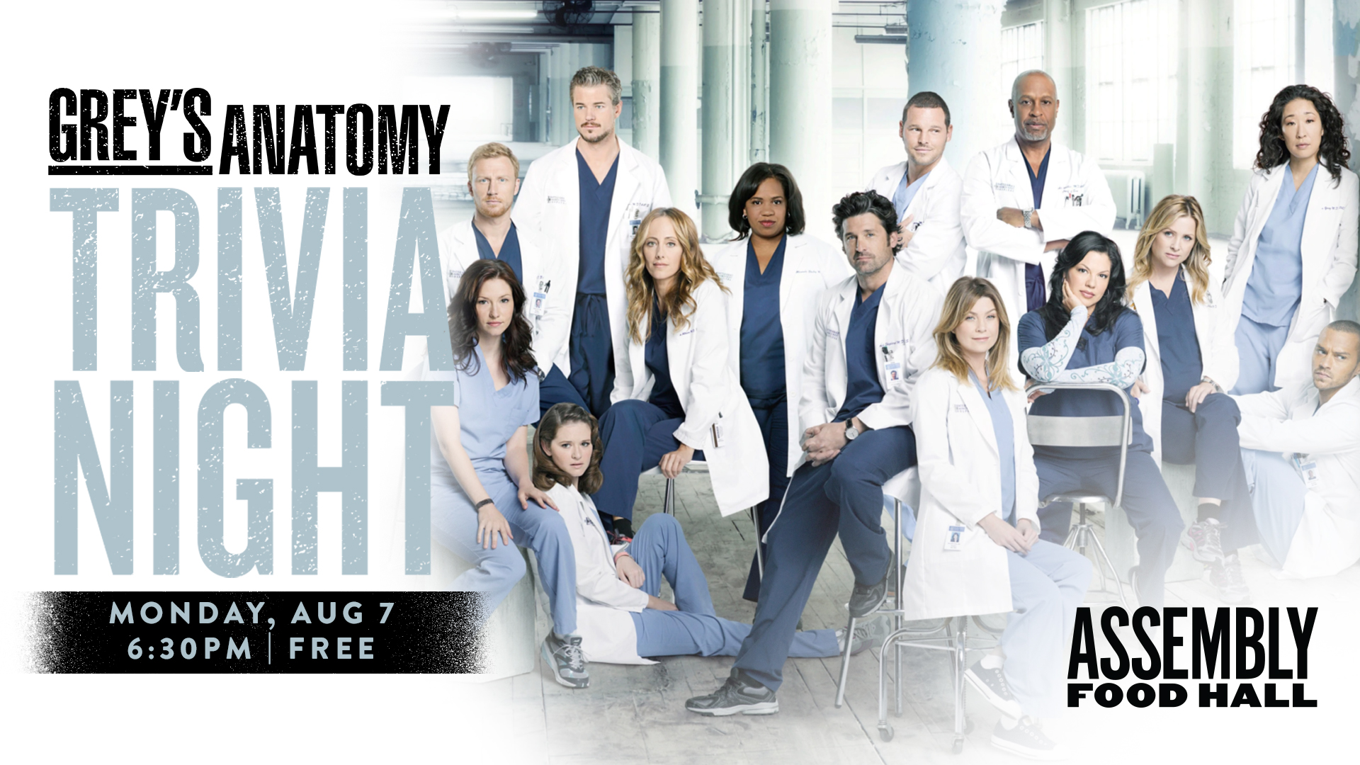 Promo image of Grey’s Anatomy Trivia Night