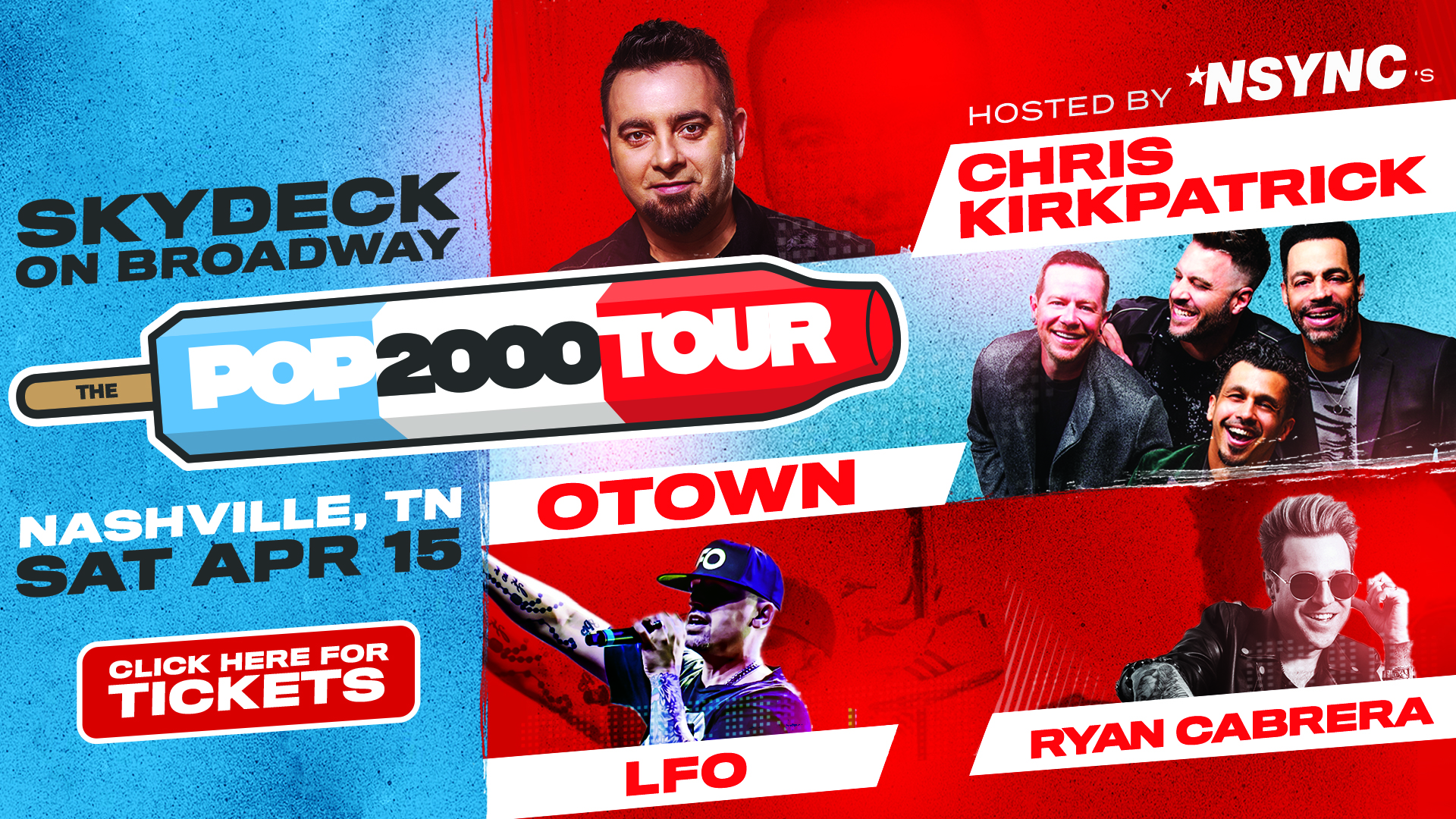 POP 2000 Tour hosted by Chris Kirkpatrick of *NSYNC, with O-Town, Ryan Cabrera, & LFO - hero