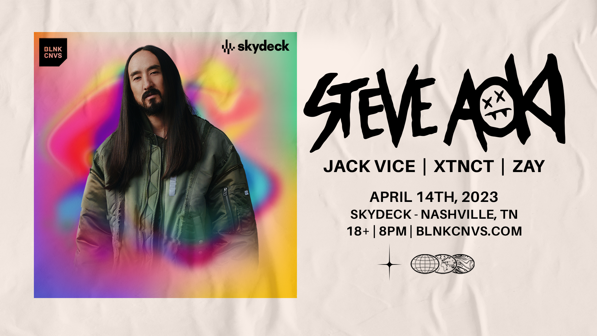 Promo image of Steve Aoki on Skydeck