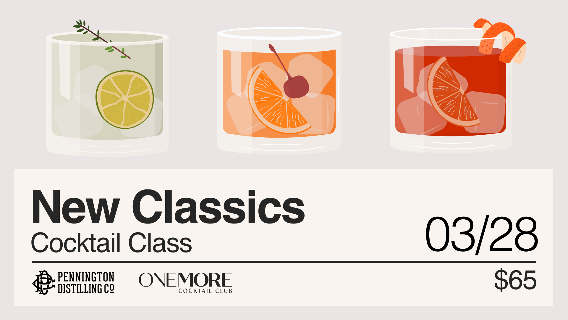 Promo image of SOLD OUT - Shaken N’ Stirred Cocktail Class | New Classics