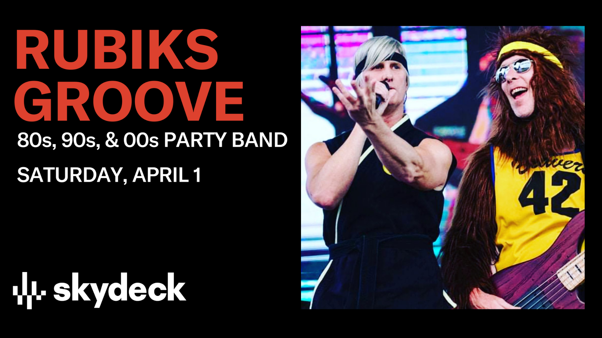 Promo image of 80s, 90s, & 00s Party Band: Rubiks Groove on Skydeck