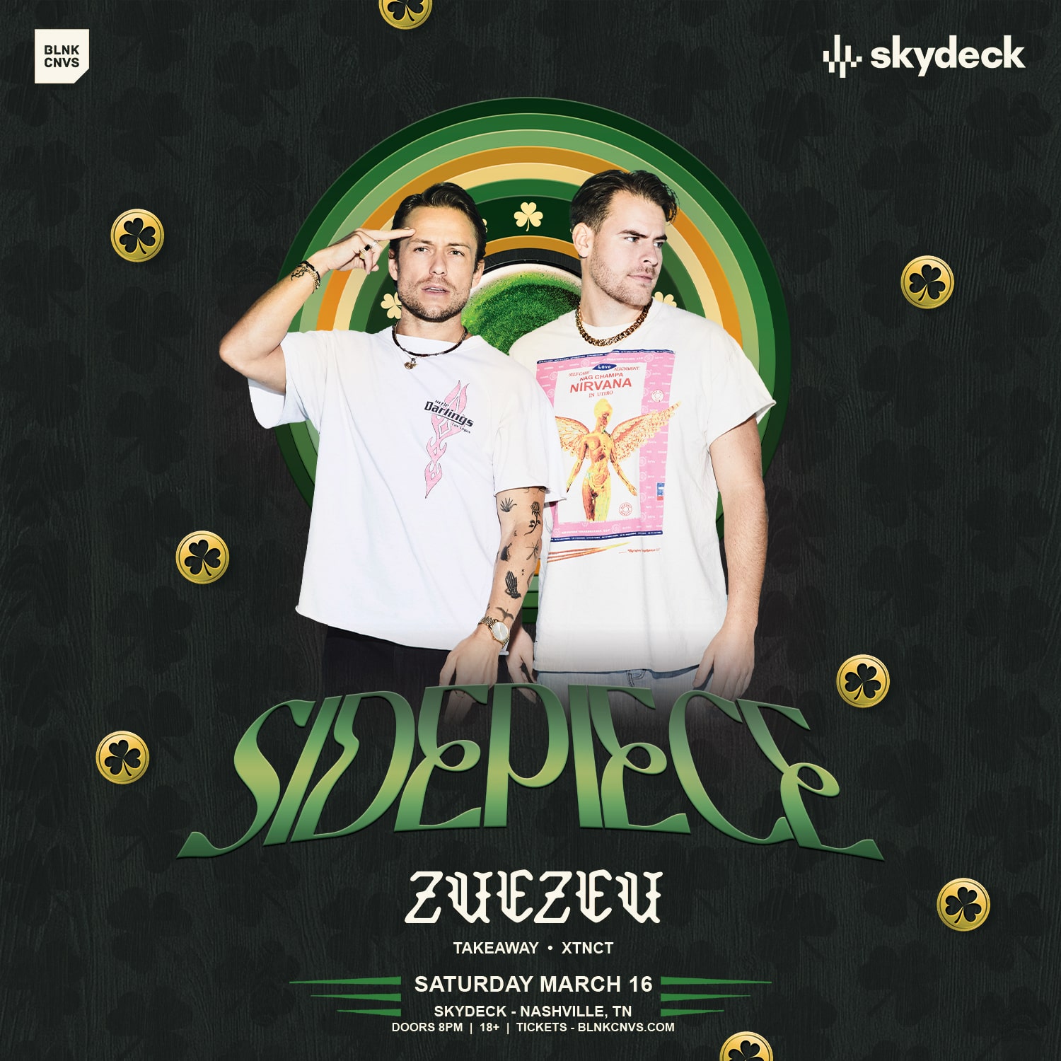 Promo image of SIDEPIECE @ SKYDECK (ST. PATTY’S DAY WEEKEND)