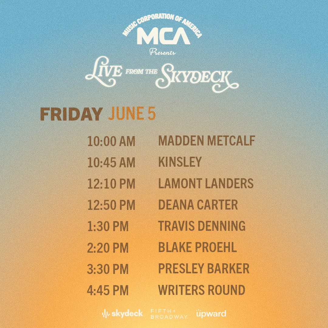 Promo image of MCA Presents: Live From The Skydeck | Friday June 5th