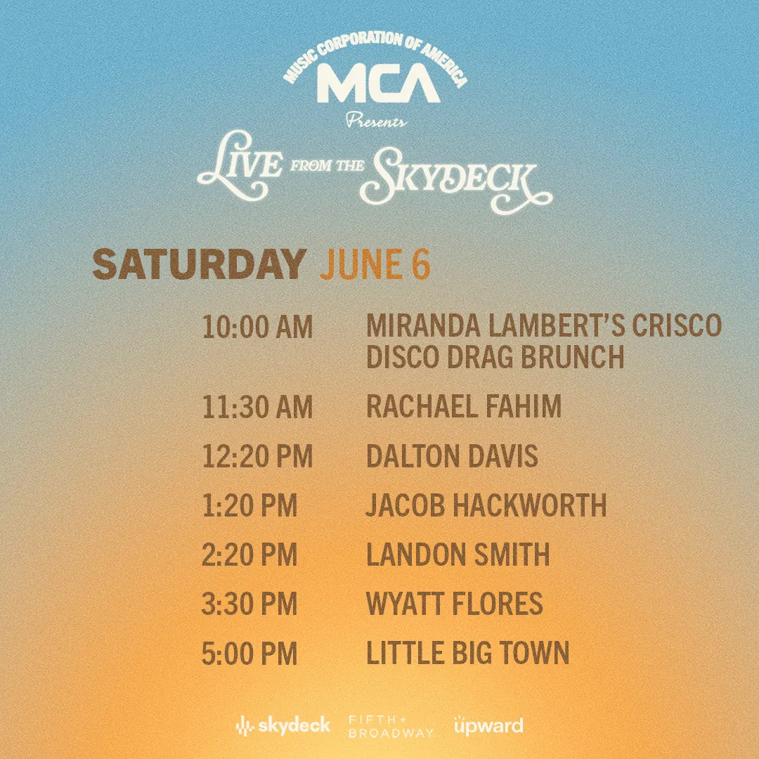 Promo image of MCA Presents: Live From The Skydeck | Saturday June 6th
