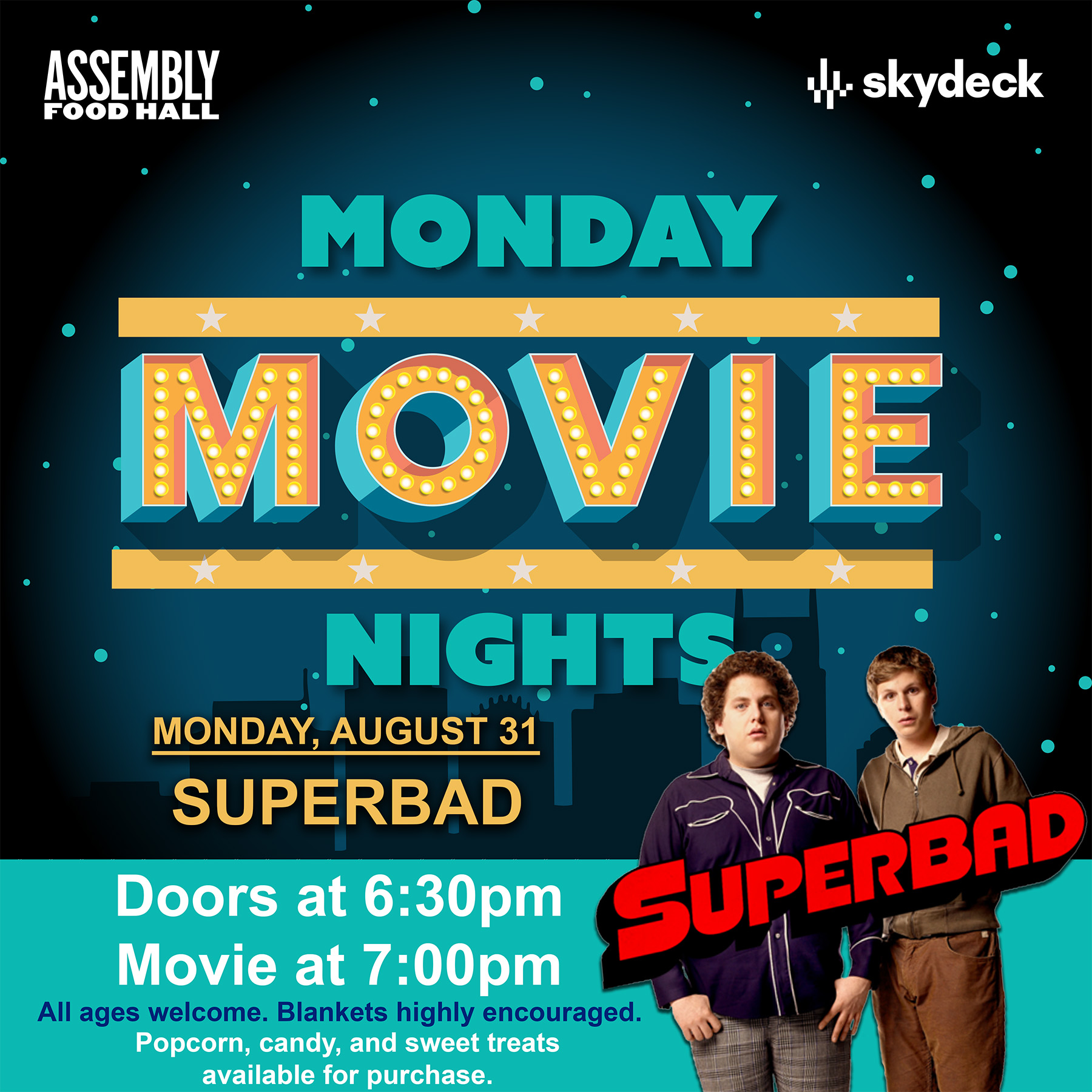 Promo image of Superbad – Monday Movie Nights on Skydeck